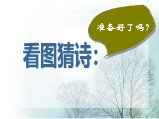 中考诗歌赏析复习