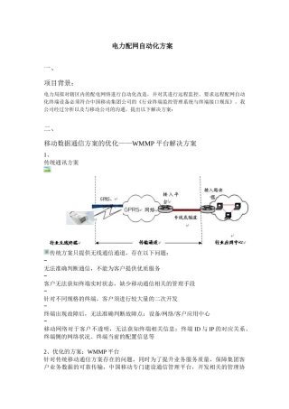 电力配网自动化方案