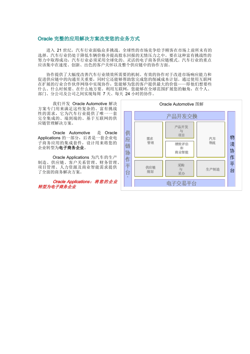 Oracle汽车供应商的解决方案_第3页