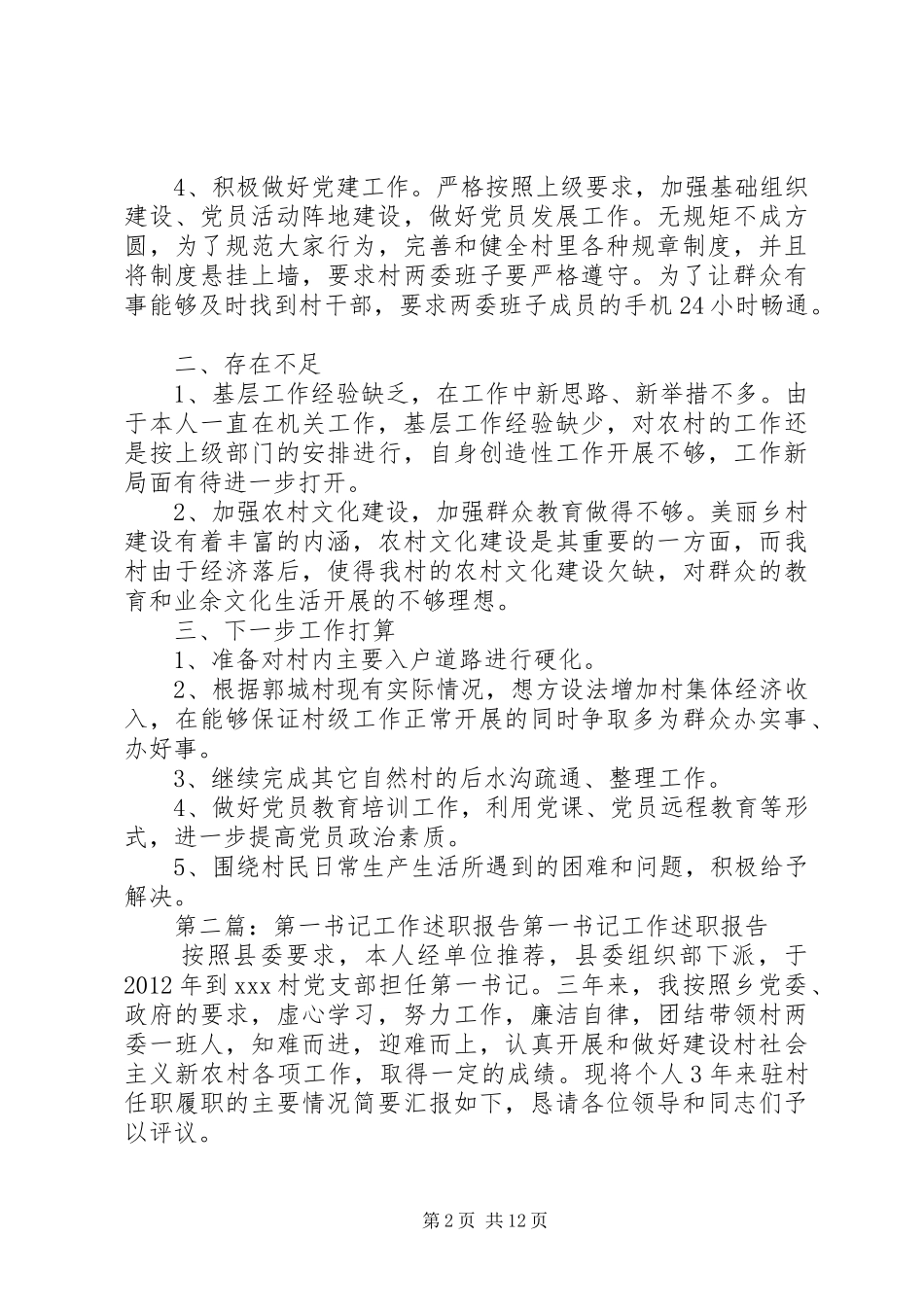 第一书记工作报告_第2页