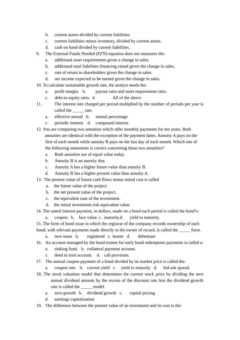 西方财务管理试题_第2页
