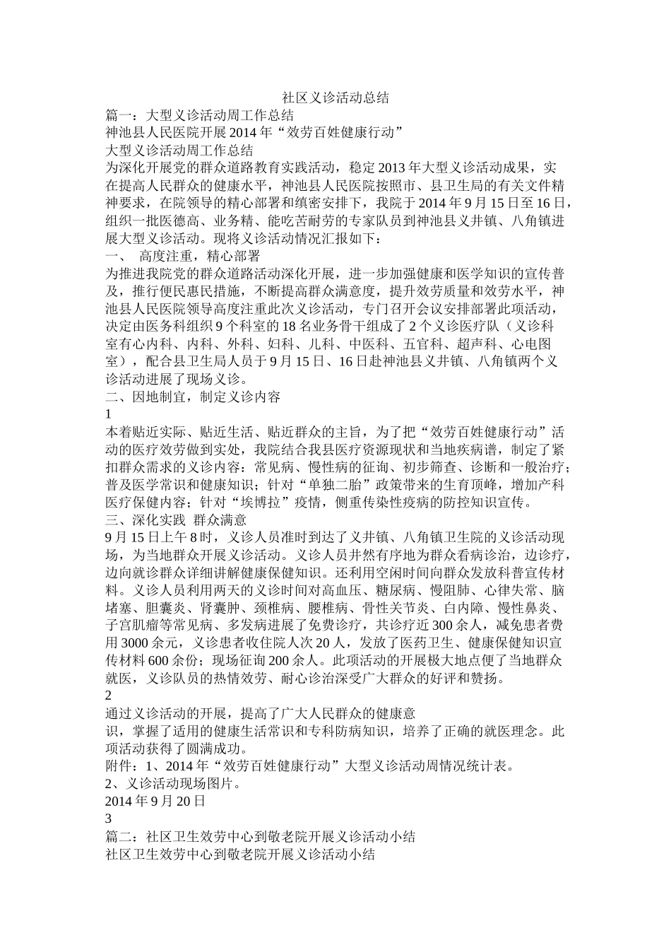 社区义诊活动总结_第1页
