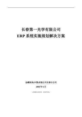 公司ERP系统实施的规划