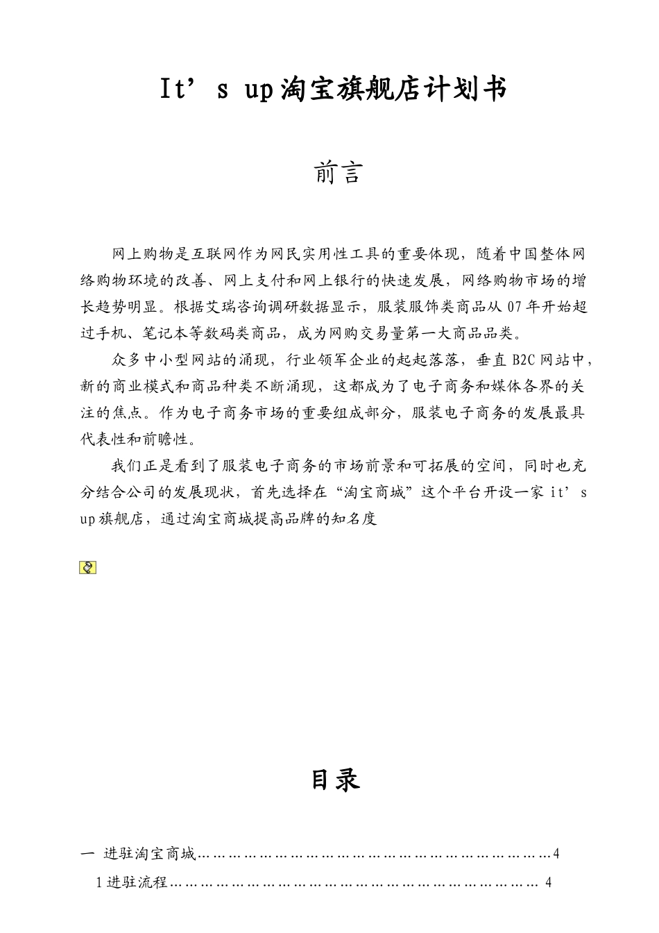 淘宝商城计划书_第1页