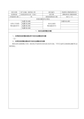 西二线东段质量监督周报-012