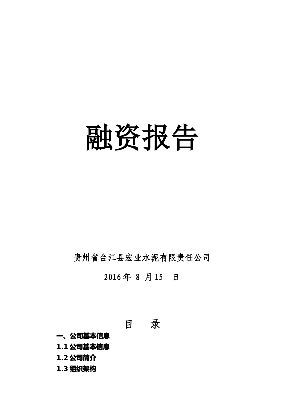 融资报告概述_第1页