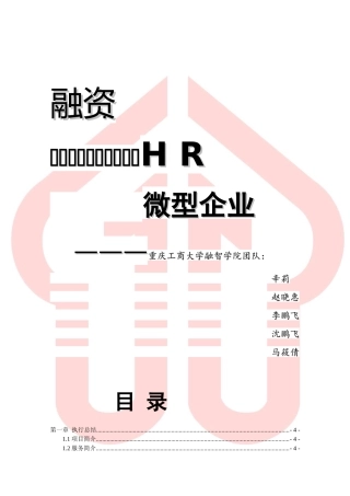 融资HR微型企业