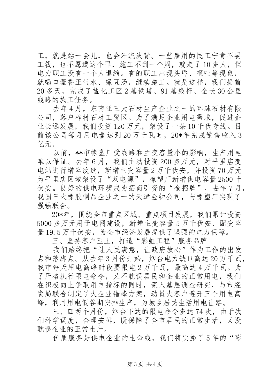 电业公司报告会交流材料_第3页