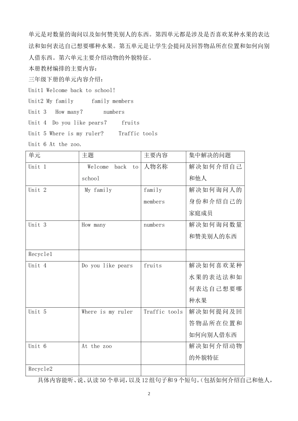 PEP小学英语三年级下册教材解读_第2页