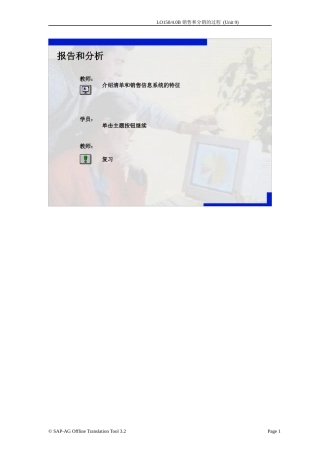 SAP报告和分析讲义