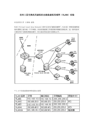 没有三层交换机用虚拟机也能做虚拟局域网(VLAN)实验