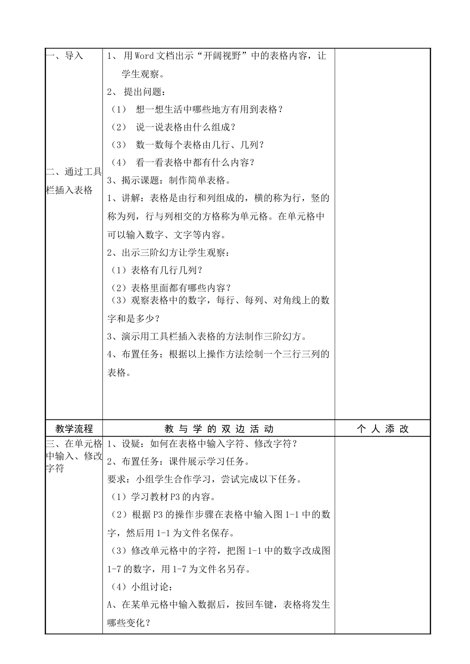 XXXX福建教育出版社新版小学信息技术教案四下全册_第2页
