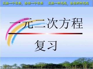 一元二次方程复习课(1)公开课课件