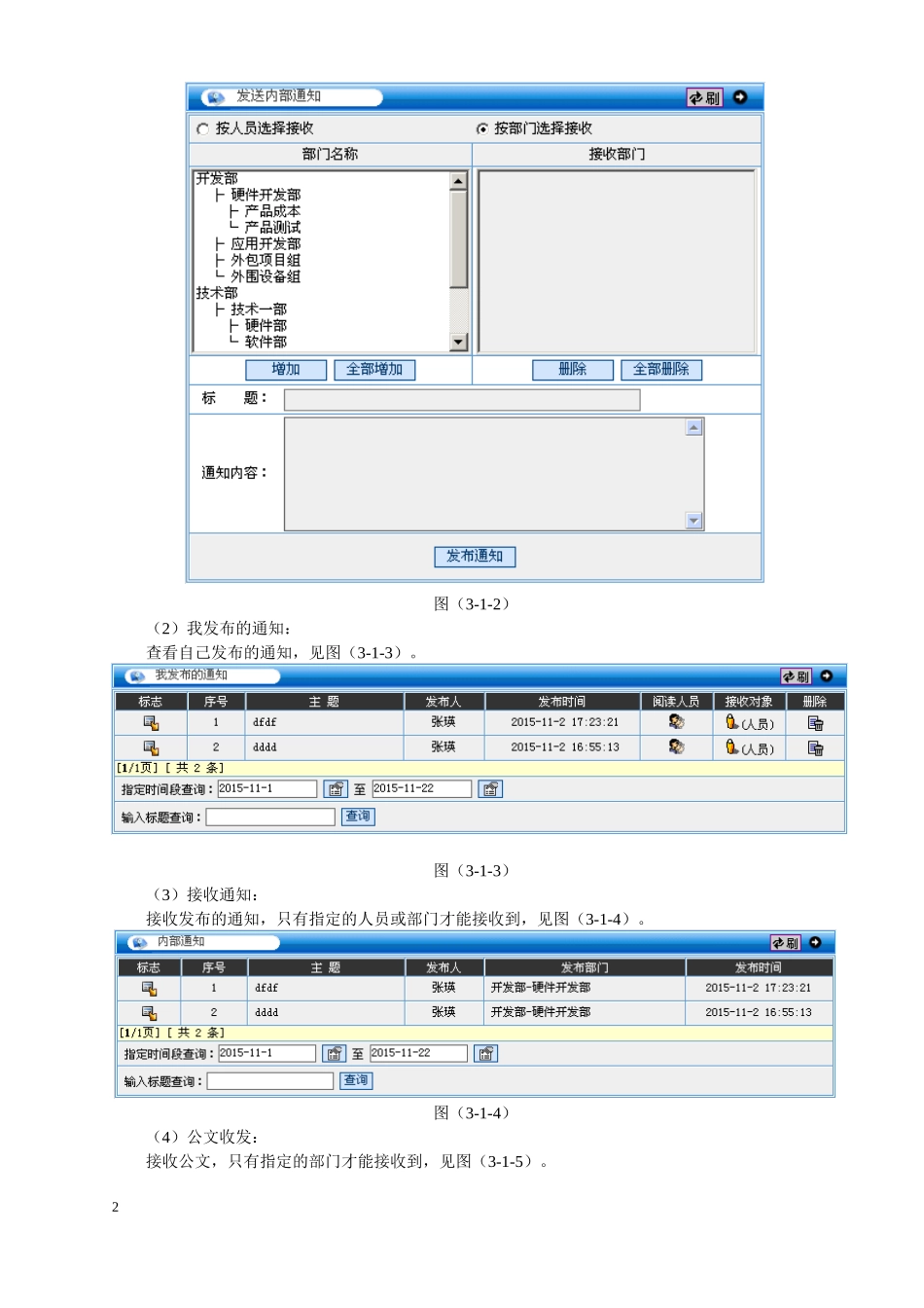 OA办公系统功能模块介绍（DOC49页）_第2页