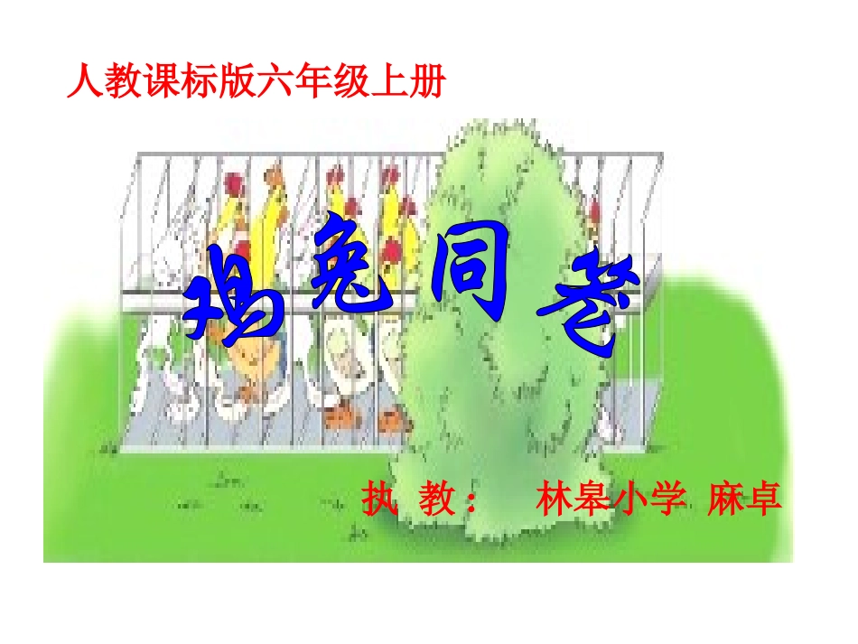鸡兔同笼课件_第1页