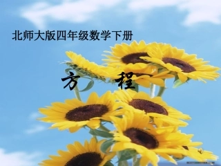 (北师大版)四年级数学下册方程的认识修改