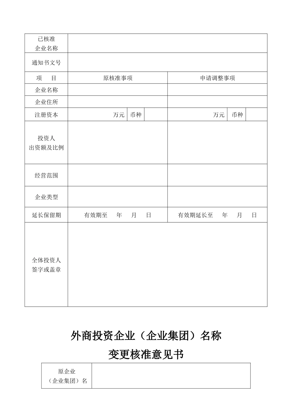 芜湖市工商局外商投资企业登记文书规范_第2页