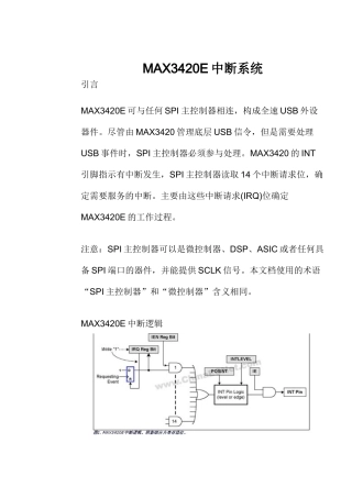 MAX3420E中断系统