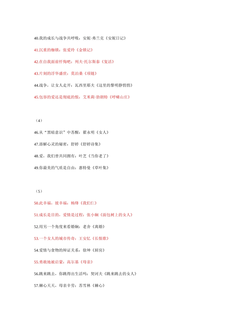 女大学生应该看的60本书_第3页