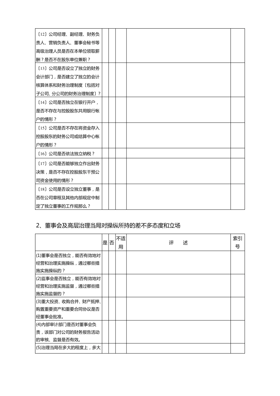 内部控制测试表_第2页