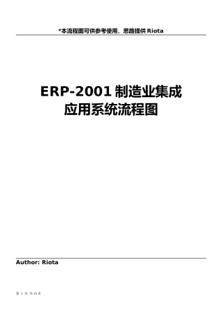 ERP2001制造业集成流程图