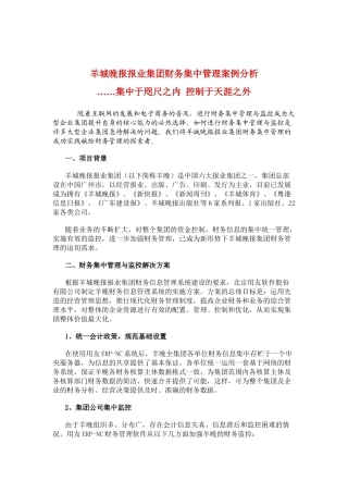 羊城晚报报业集团财务集中管理案例分析(5)