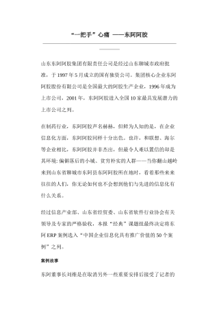 ERP现代管理体系及经典案例