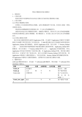 论网站计数器及在线人数统计