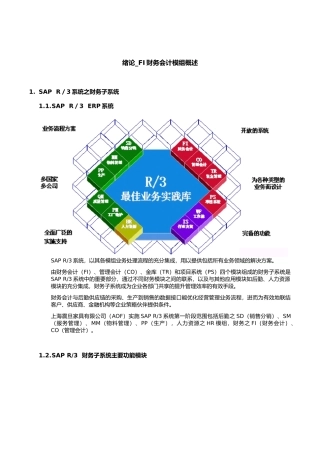 绪论_FI财务会计模组概述