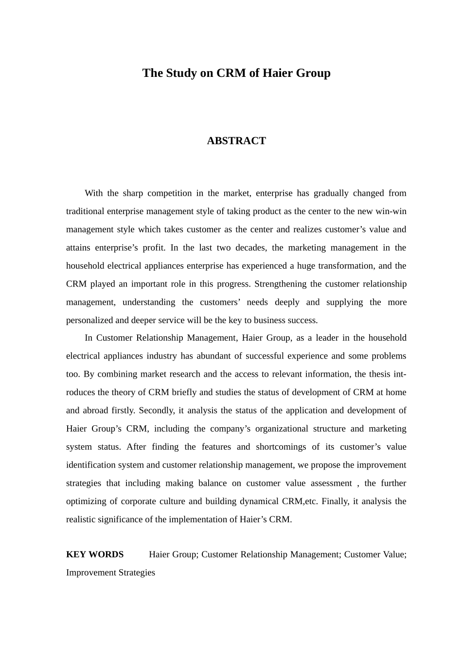 江浩--海尔集团客户关系管理研究_第3页