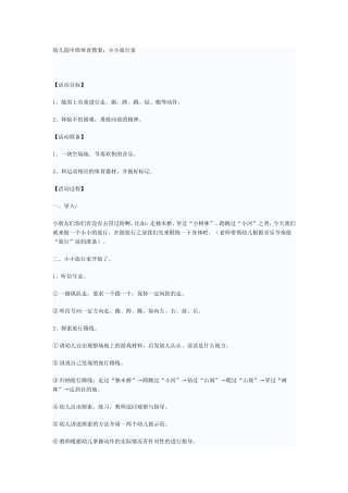 中班健康《小小旅行家》