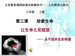 《永不放弃生的希望》课件