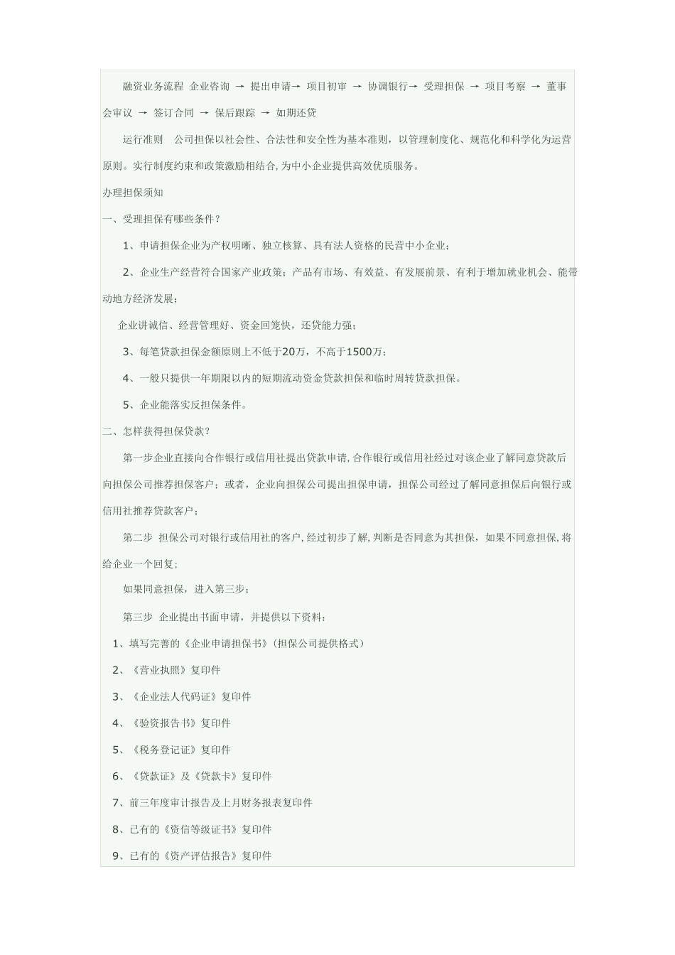 担保业务操作流程图_第2页