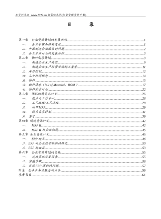 ERP企业资源计划概述