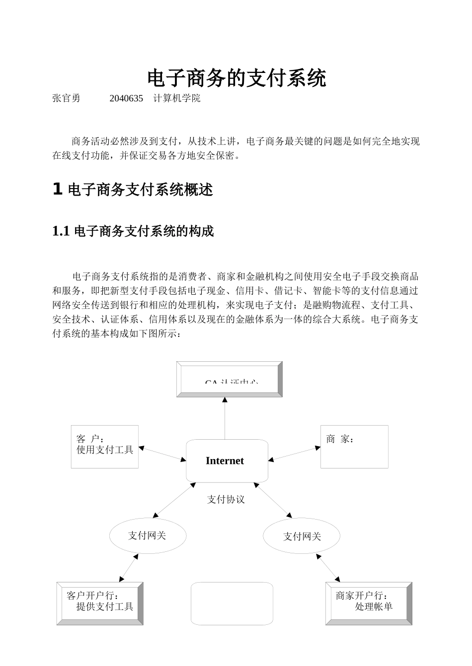 电子商务的支付系统_张官勇_第1页