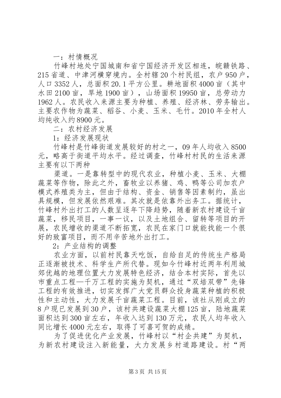 村情调研工作报告_第3页