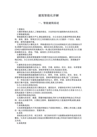 建筑智能化详解