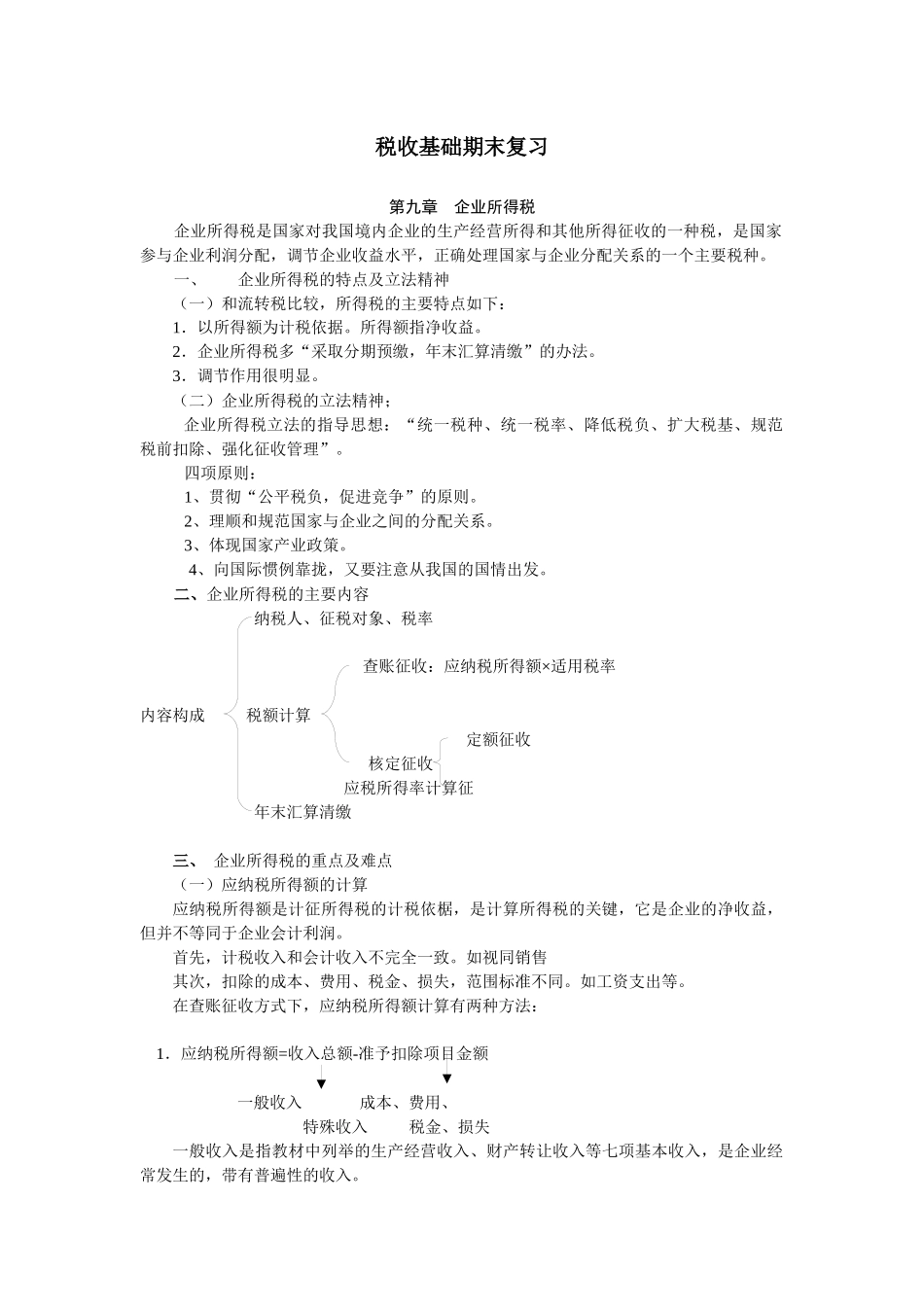税收基础期末复习_第1页