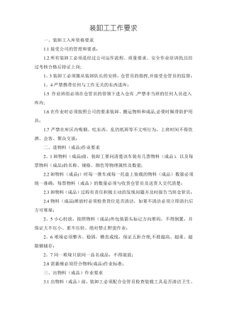 工业企业仓库管理制度