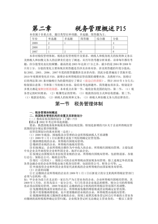 税务代理实务·许明核心考点·第2章(1)