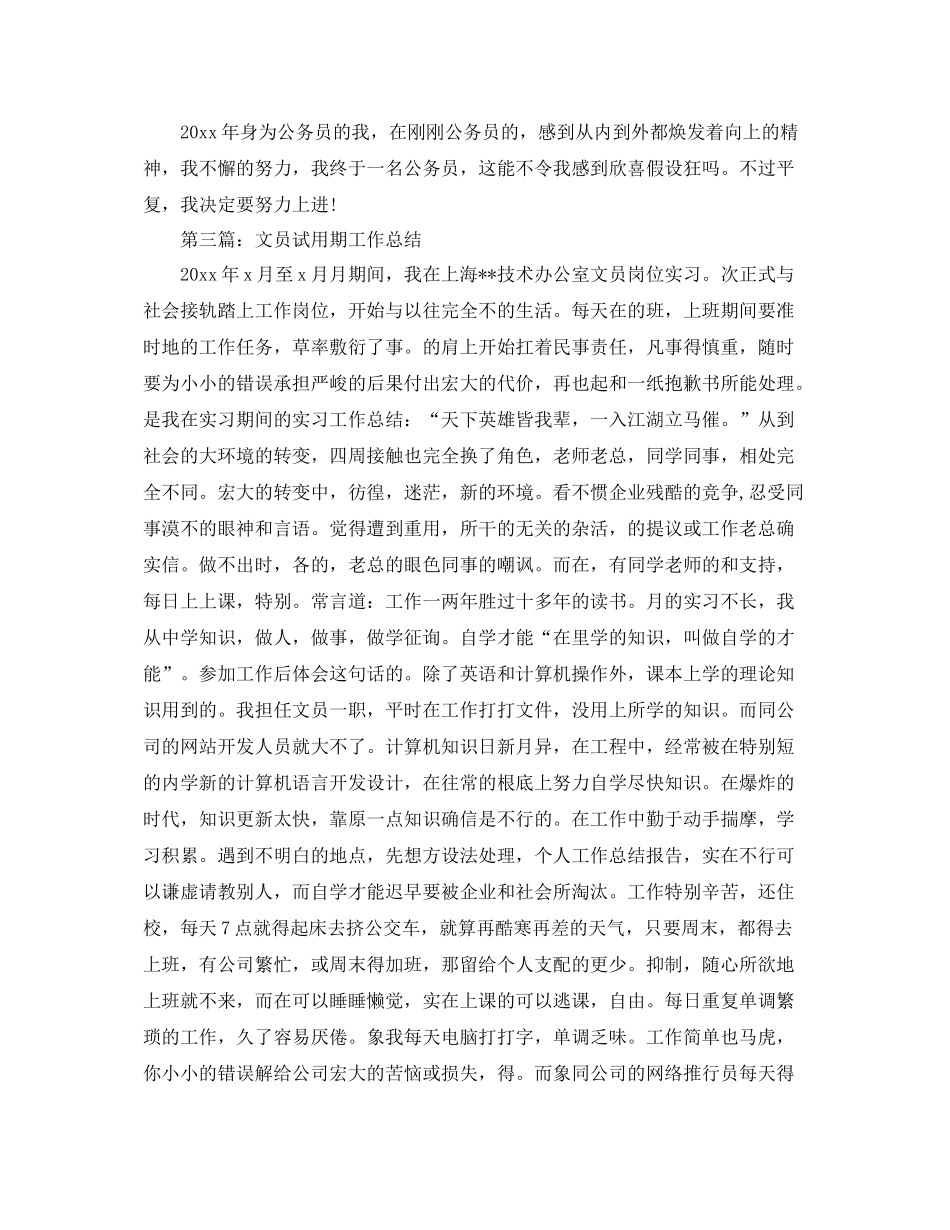 仓库文员试用期工作参考总结（通用）_第3页