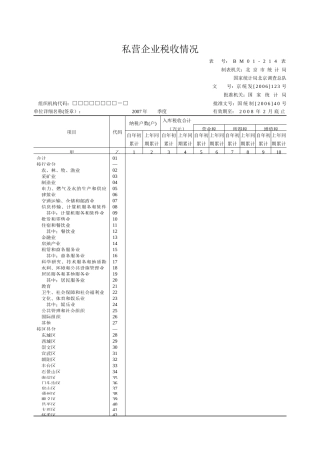 私营企业税收情况
