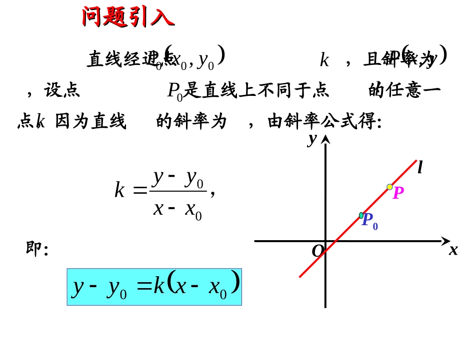 《直线的点斜式方程》课件20131210_第3页