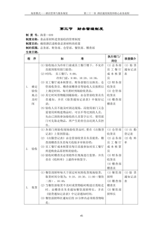 酒店通用制度和核心业务流程