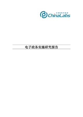互联网电子政务实施分析报告