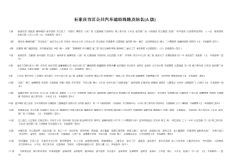 石家庄市区公共汽车途经线路及站名