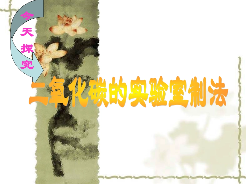 二氧化碳的实验室制法_第1页