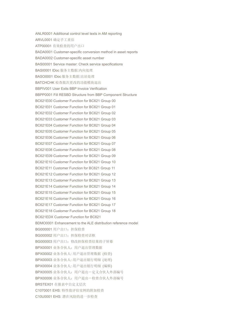 SAP所有模块用户出口4468908993_第2页