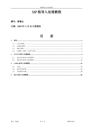 SAP批导入处理教程-蒋德志