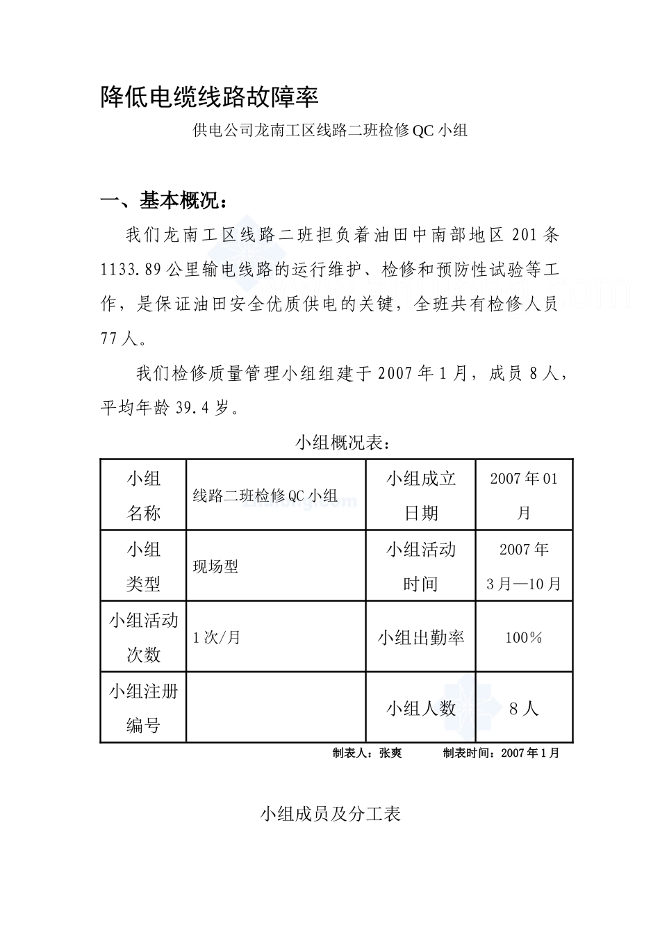 电力QC-降低电缆线路故障率(发布材料)xin_secret_第2页